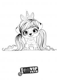 Vip Pets - Lady Gigi coloring sheet # 1