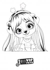 Vip Pets - Lady gigi coloring sheet # 2
